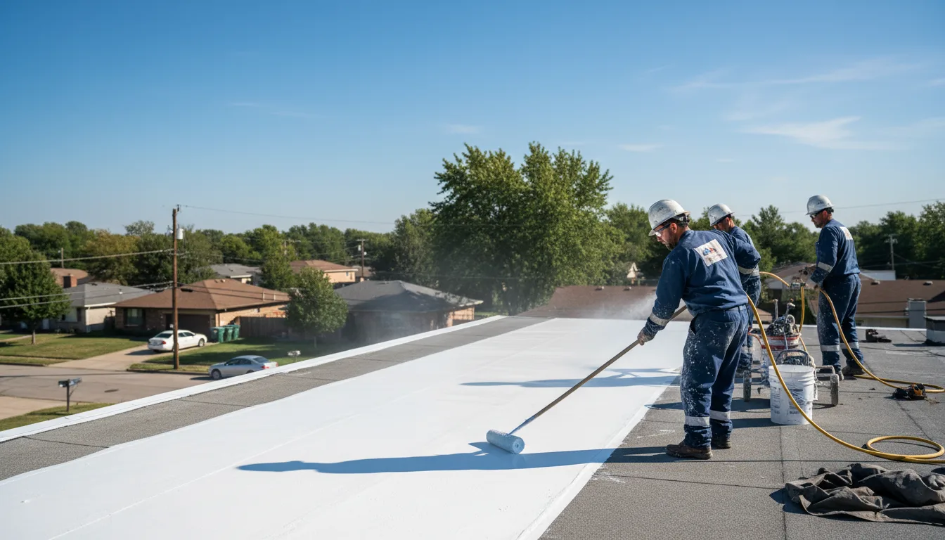 Commercial roof coating in Marissa, IL near me